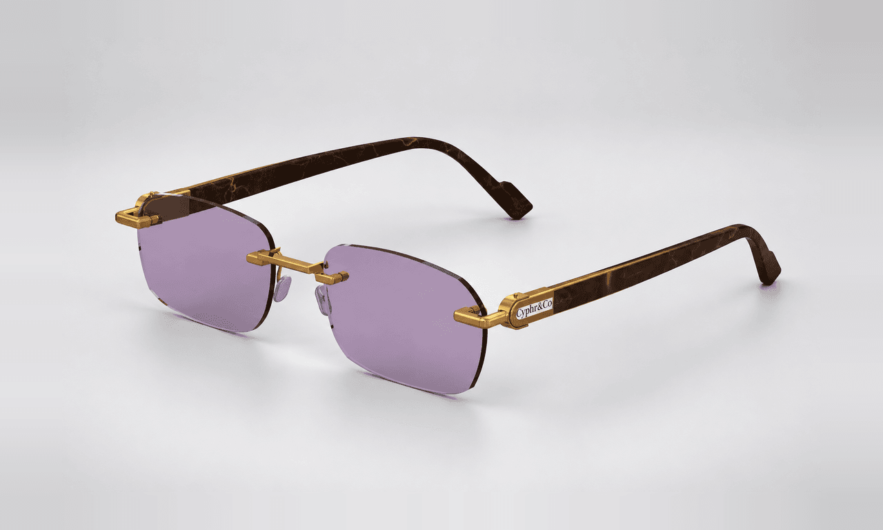 Rimless Eyewear with Tinted Lenses
