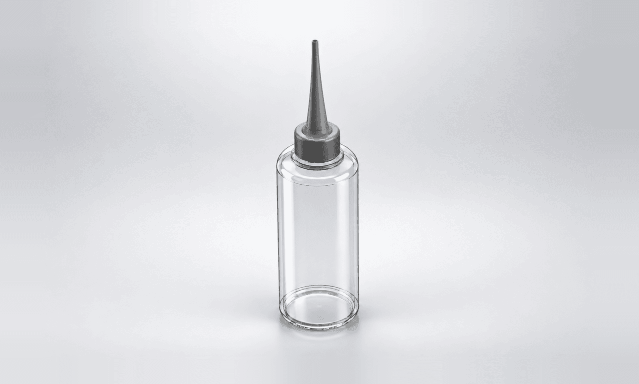 Transparent Dropper Bottle with Conical Nozzle