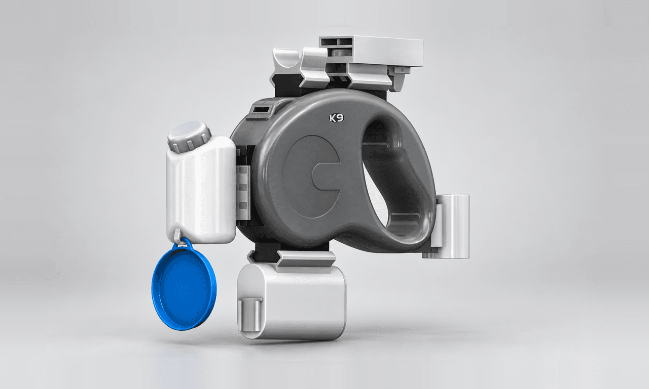 Retractable Leash Handle with Accessory Modules